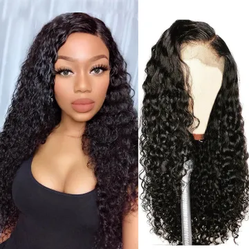 Pre Plucked Deep Wave Wig Peruvian Virgin Cuticle Aligned Human Hair Lace ront Wig Full HD Lacefront Closure Front Wig Wholesale