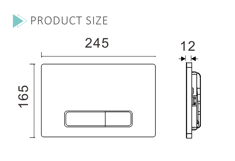 abs plastic toilet flush plate