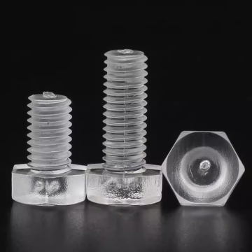 Wholesale Clear Acrylic Screws: Hex Bolt, Button Head, Male Type in Various Sizes (M1.5, M2, M2.5, M3, M3.5, M4, M5)