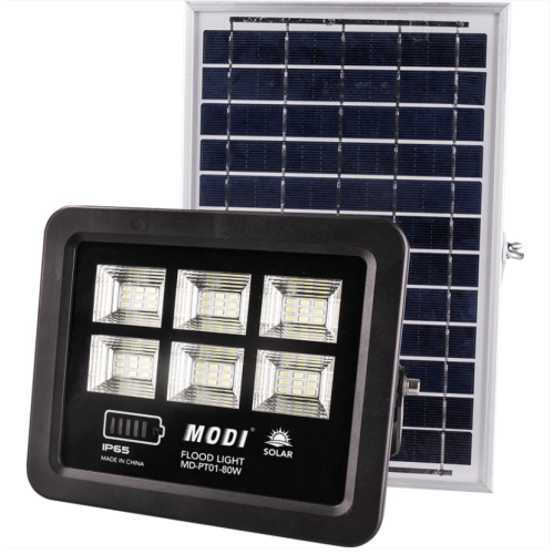 60W holofote solar branco quente para parque