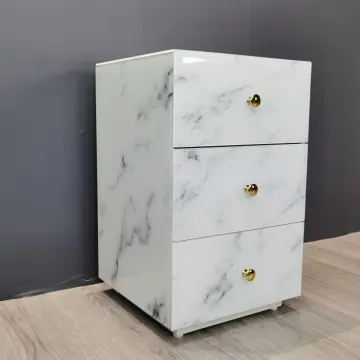 Marble Glass 3 Cabinet Drawer
