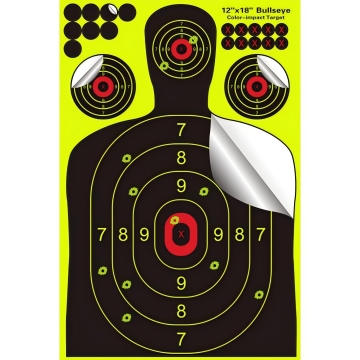 Bright Yellow Splatter Targets - 12X18 Inch Shooting Targets