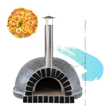 950mm Customized Firewood Barbecue Outdoor Wood Oven Pizza for Bakery with Chimney