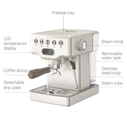 Espresso Coffee Maker Machine Makers Cappuccino Machine With Brewer