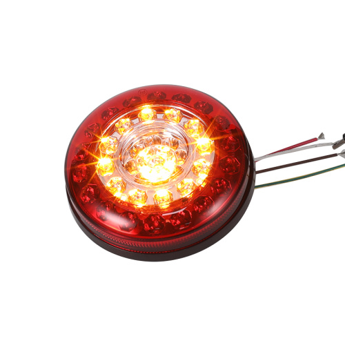 એલઇડી ટુ-કલર ટેઇલ લાઇટ ટ્રક ટ્રક રાઉન્ડ પૂંછડી લાઇટ ઇલેક્ટ્રિક ટ્રાઇસિકલ ટર્ન સિગ્નલ બ્રેક લાઇટ