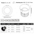 Black Color Body 30w LED Recessed Ceiling Downlight