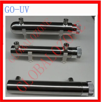 Portable stainless steel UV light sterilizers for small domestic home drinking water