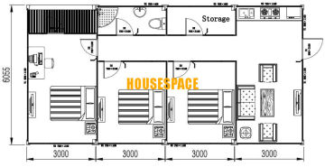 Layout Anti - Rusted Steel Frame Container Chalet With Living Area For Vacation