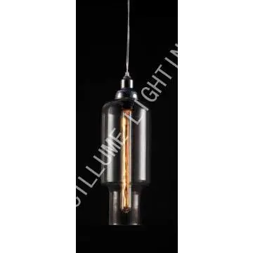 1-light clear glass cloche filament pendant chandeliers #2070