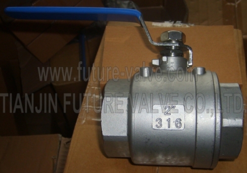 Ss316 CF8m 2PC Threaded Ball Valve (Q11F)