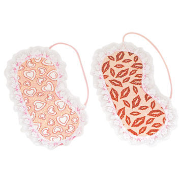 Print Peach Hearts/Lips Eye Mask, Customized Designs are Accepted