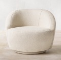 Moderner Boucle Fabric Lecco Schwenkstuhl für Zuhause