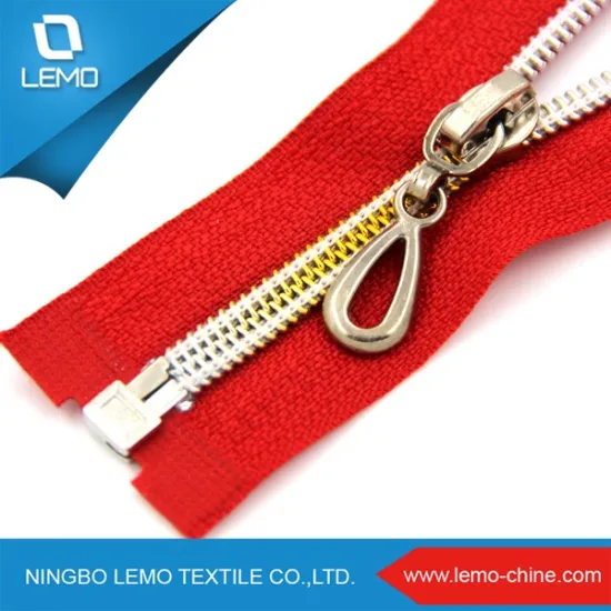 lemo 5# Coil Cheap Cable Fashion Price Nylon Zipper with Golden Teeth