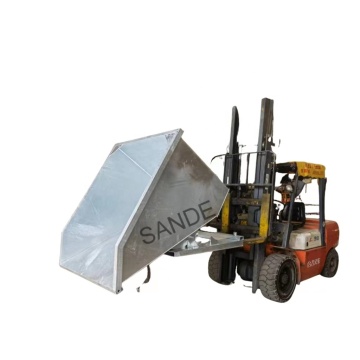 SANDE Factory Galvanized Forklift Waste Bin