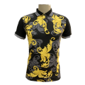 Men's knit print polo shirt