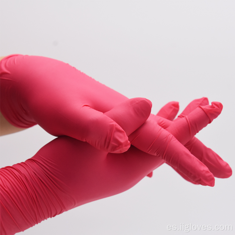 Guantes rojos desechables esenciales de vida múltiple vida