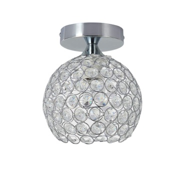 Small Round Crystal Ceiling Lights - Hallway Flush Mounted Lamp