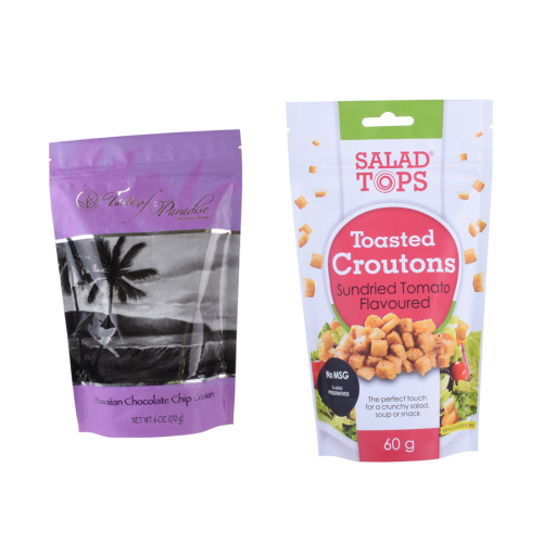 Customized Printed 100% Biodegradable Nut Crackers Snacks Zipper Packaging