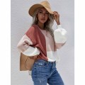 Women Knitted Oversized Color blocked sweaters