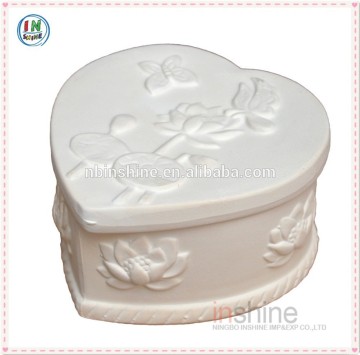 Unpainted ceramic diy jewellery box , kids paint toys , painting set