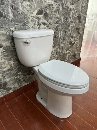 American Modern Extended Height Ceramic Siphon Flush Split Toilet
