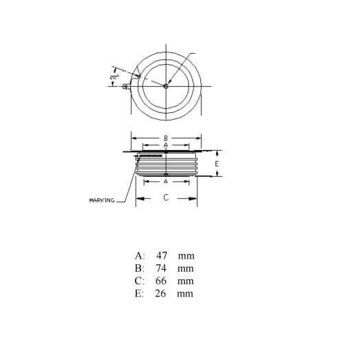 2800V N2055MC280 High power thyristor for phase control applications