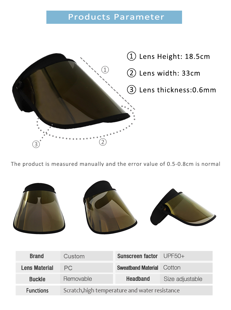 Gold Sun Visor Uv Protection