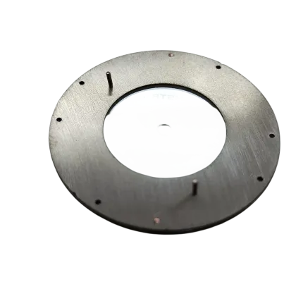 Transparent plastic watch dial with Roman numerals