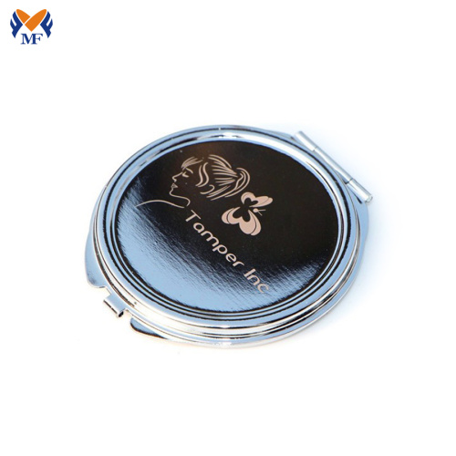 Miroir de poche pas cher en métal avec logo personnalisé pour dames