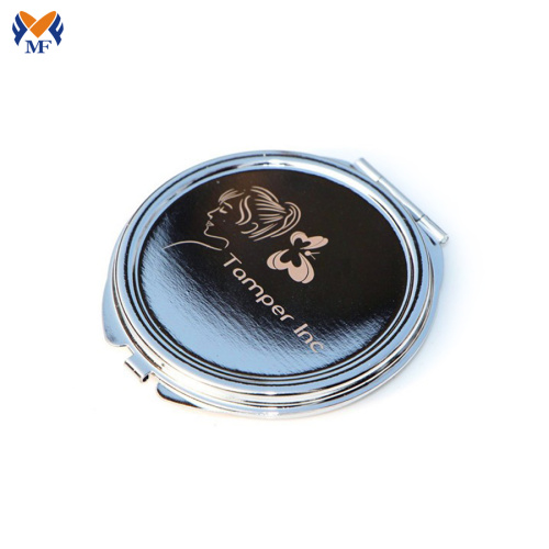 Custom logo metal cheap pocket mirror for ladies