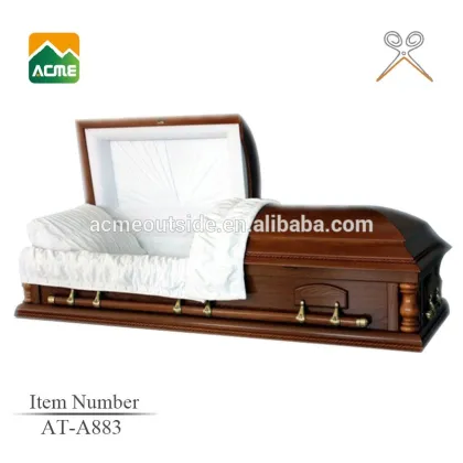 AT-A879 cheap price wooden material cedar casket