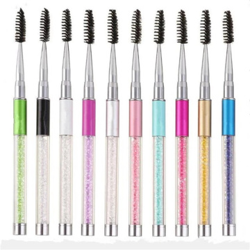 Portable Multicolor Spiral Fiber Hooded Brushes for Mascara and Eyelash Care