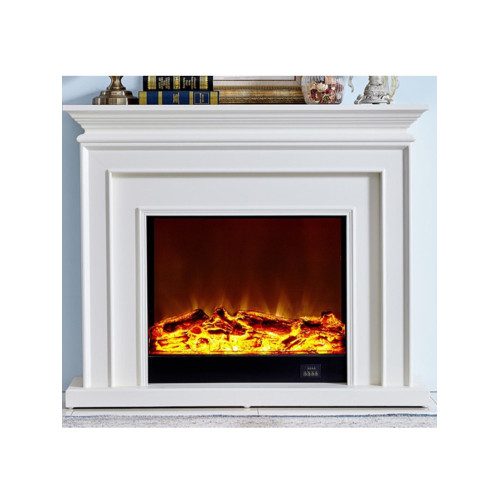 Mantel de mármore branco puro estilo francês Fiireplace