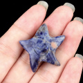 Sodalite 30mm Smiling Starfish Pendant & Ornament for Home Decoration Handmade Craved Stone Solar