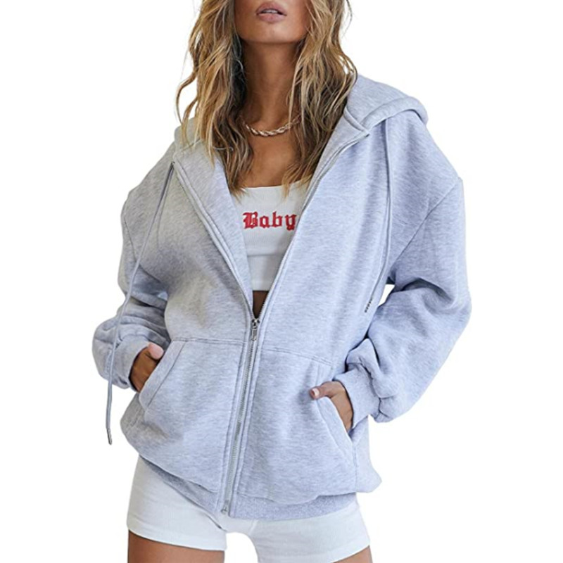 Damen -Casual Hoodies Jacke übergroße Sweatshirts