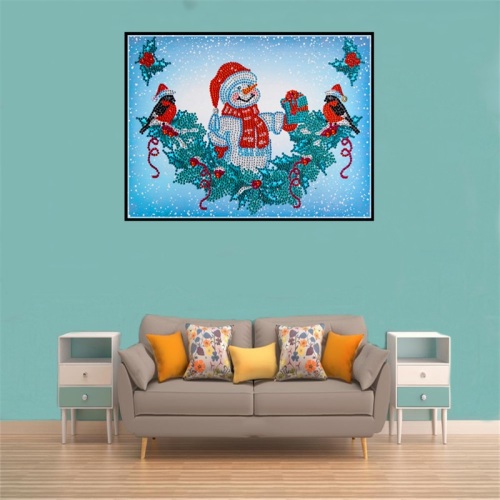 40 * 30 Navidad Muñeco de nieve Diamante pintura decorativa pintura