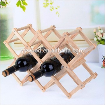 High quality folding solid wood wine rack/wine shelf/wine holder
