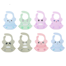 Bibs de bébé en silicone en gros dessin animé essuyez facilement