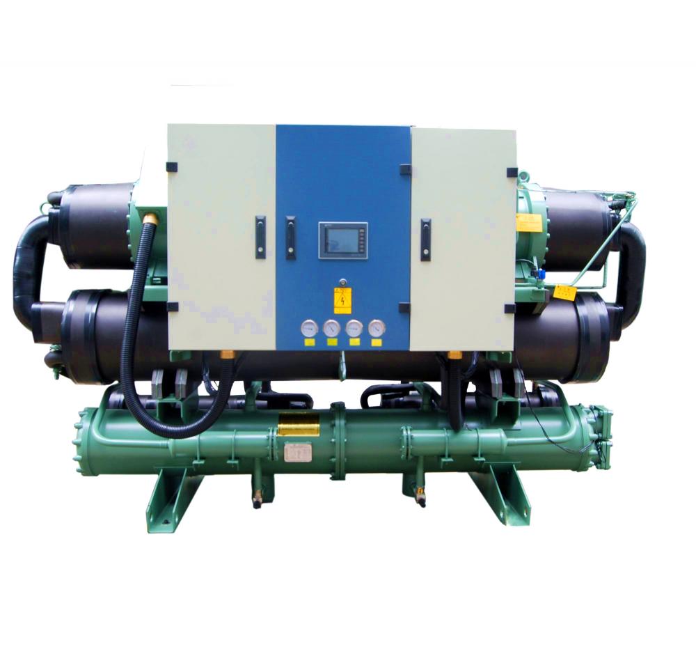 ความเย็นที่ยอดเยี่ยม 60ton - 600Ton Water Cooled Screw Chiller อุตสาหกรรมน้ำเย็นเย็น