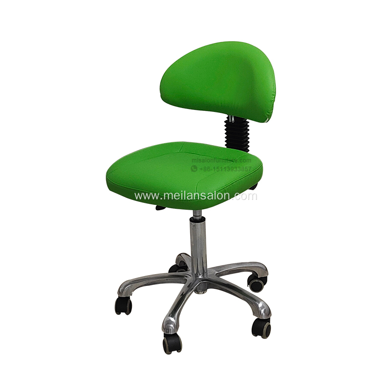 Salon furniture adjustable saddle rolling chair