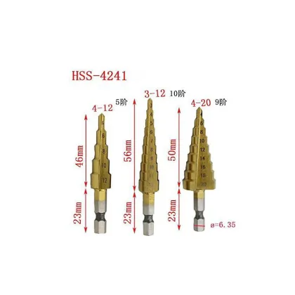 Sedeta 3PCS Unibit Titanium HSS Industrial