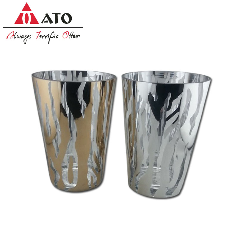 Ato Bark Pattern Electric Plated Closp Candle Soldle