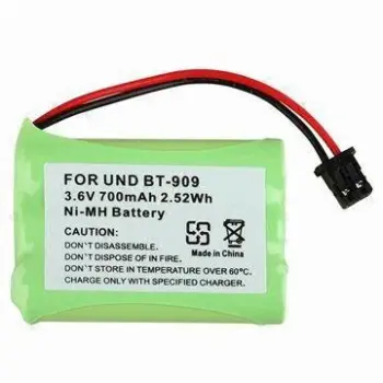 Cordless Phone Battery for UND BT-909, Ni-Mh AAA700mAh Rechargeable Battery Pack, 3.6V