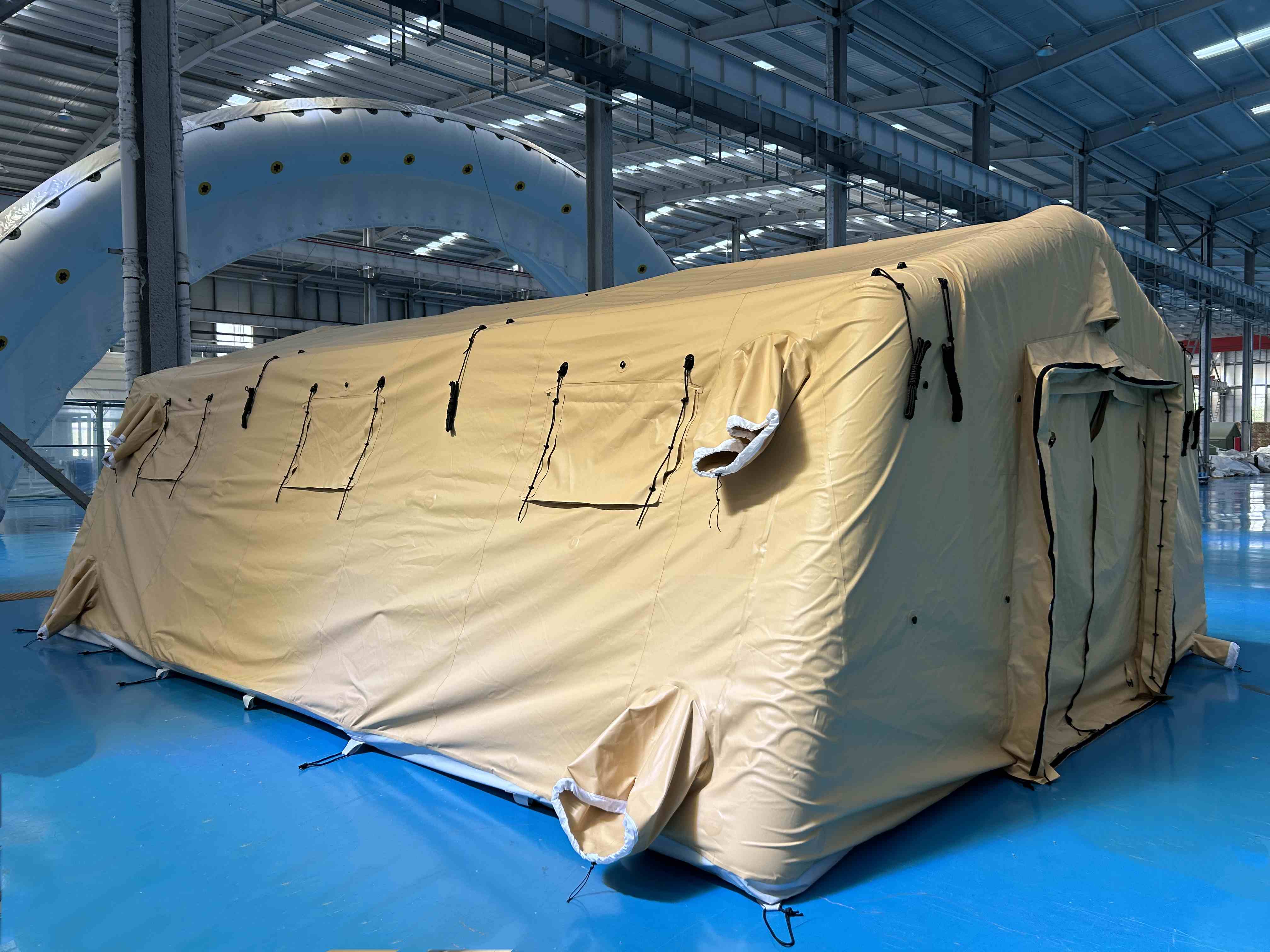 Inflatable tent two doors