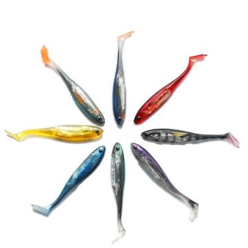 Flash Minnow Saltwater Trolling Lure 13cm πέστροφα Soft Bait Tail