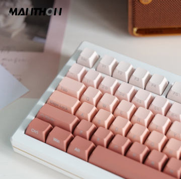 123 مفاتيح Side Rouge محفورة PBT Transmission OEM Profile Beflient Transpient Keycaps