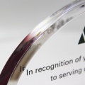 Clear Acrylic Awards with Wave pattern