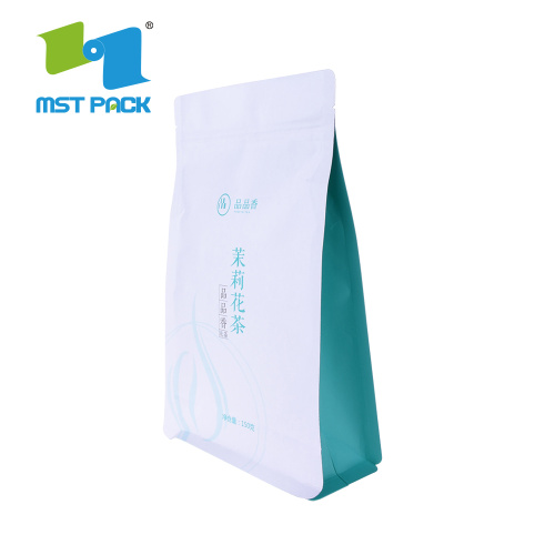 Doypack 100% bionedbrydeligt papirplastikpose til te