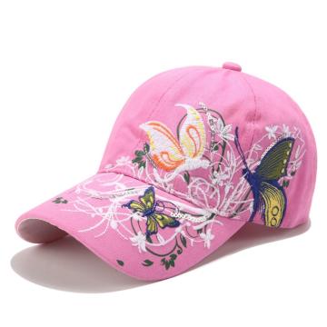 Gorra de béisbol bordada mariposa gorra de pato bordada