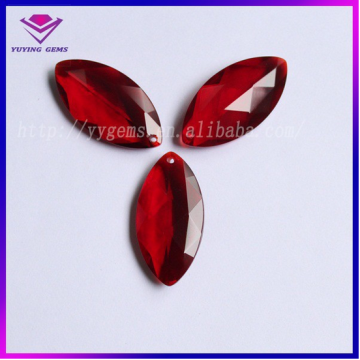 Red Gemstone Loose Marquise Cut Glass Crystal Beads Stretch Bracelet Gems